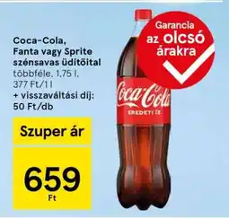 Tesco Coca-Cola, Fanta vagy Sprite szénsavas üdítőital ajánlat
