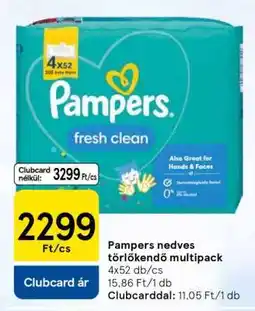 Tesco Pampers nedves törlőkendő multipack ajánlat
