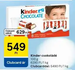 Tesco KINDER Csokoládé ajánlat
