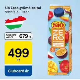 Tesco Sió Zero Gyümölcsital ajánlat
