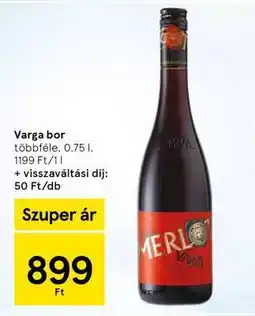 Tesco Varga bor ajánlat