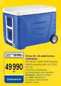 Tesco Orion EC-45 elektromos hűtőtáska ajánlat