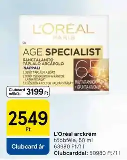 Tesco L'Oréal arckrém ajánlat