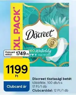 Tesco DISCREET TISZTASÁGI BETÉT ajánlat