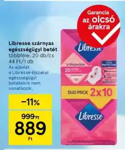 Tesco Libresse szárnyas egészségügyi betét ajánlat
