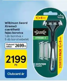 Tesco Wilkinson Sword Xtreme3 cserélhető fejes borotva ajánlat