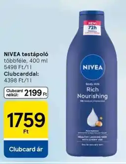 Tesco NIVEA testápoló ajánlat