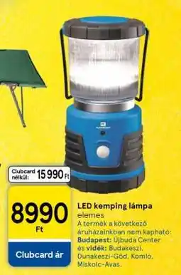 Tesco LED kemping lámpa ajánlat
