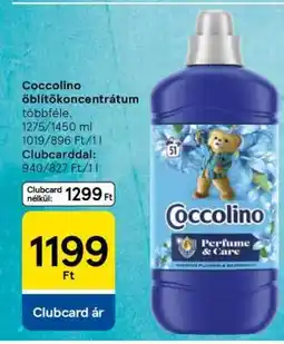 Tesco Coccolino öblítőkoncentrátum ajánlat