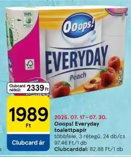 Tesco Ooops! Everyday Toalettpapír ajánlat