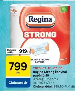 Tesco Regina Strong konyhai papírtörlő ajánlat