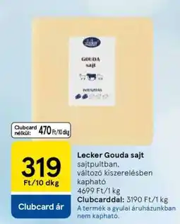 Tesco Lecker Gouda sajt ajánlat
