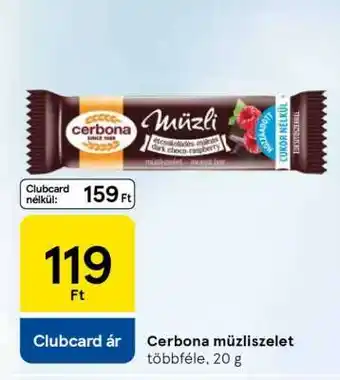 Tesco CERBONA Müzliszelet ajánlat