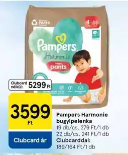 Tesco Pampers Harmonie bugyipelenka ajánlat