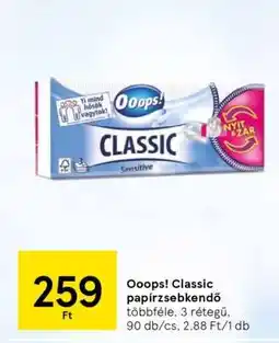 Tesco Ooops! Classic papírzsebkendő ajánlat