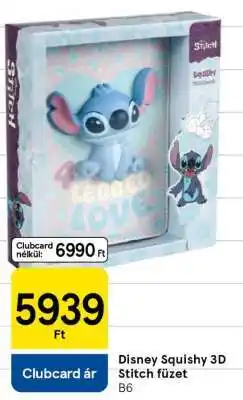 Tesco Disney Squishy 3D Stitch füzet ajánlat