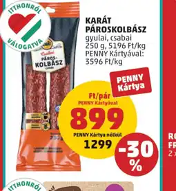 PENNY Karát Pároskolbász ajánlat
