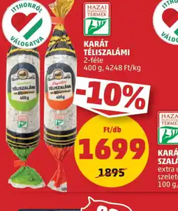 PENNY Karát téliszalámi ajánlat
