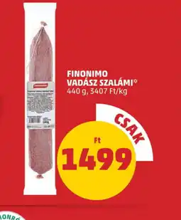 PENNY Finonimo Vadász Szalámi ajánlat