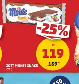 PENNY Zott Monte Snack ajánlat
