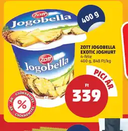 PENNY Zott Jogobella Exotic Joghurt ajánlat