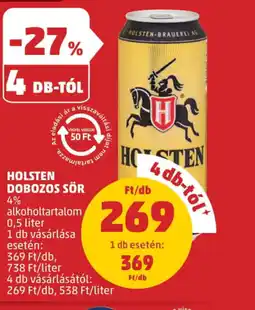 PENNY Holsten dobozos sör ajánlat