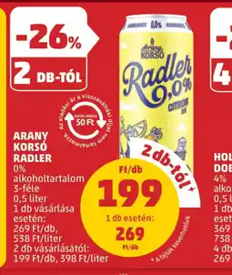 PENNY Arany Korsó Radler ajánlat