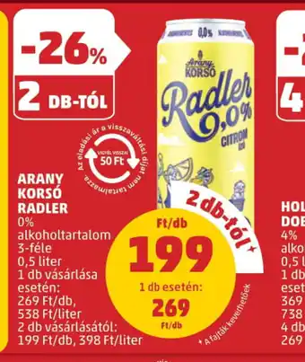PENNY Arany Korsó Radler ajánlat
