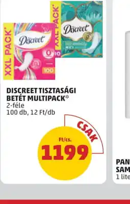 PENNY DISCREET tisztasági betét multipack ajánlat