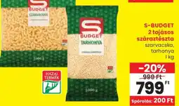 Spar S-BUDGET 2 tojásos száraztészta ajánlat