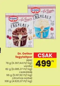 Spar DR. OETKER Fagylaltpor ajánlat