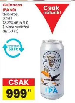 Spar Guinness IPA sör ajánlat