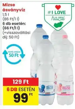 Spar Mizse ásványvíz ajánlat