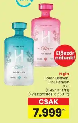 Spar H gin Frozen Heaven, Pink Heaven ajánlat