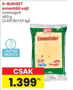 Spar S-BUDGET ementáli sajt ajánlat