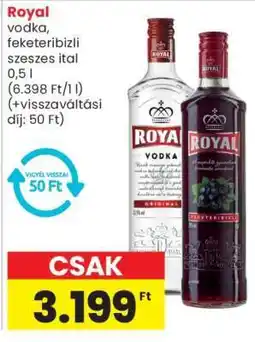 Spar Royal vodka, feketeribizli szeszes ital ajánlat