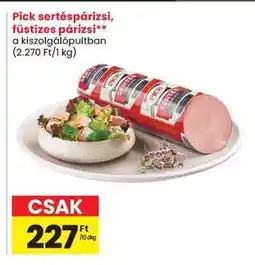 Spar Pick sertéspárizsi, füstízes párizsi ajánlat