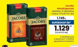 Spar Jacobs kávékapszula ajánlat