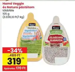 Spar Hamé Veggie és Natura pástétom ajánlat