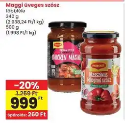 Spar Maggi üveges szósz ajánlat