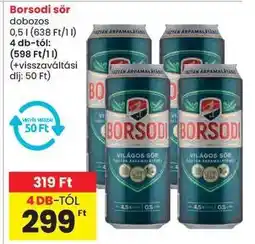 Spar Borsodi sör ajánlat
