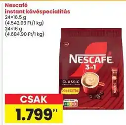 Spar Nescafé instant kávéspecialitás ajánlat