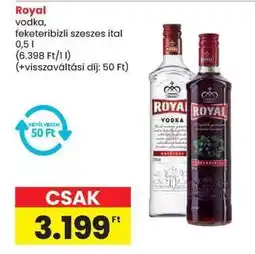 Spar Royal vodka, feketeribizli szeszes ital ajánlat