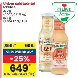 Spar UNIVER SALÁTAÖNTET ajánlat