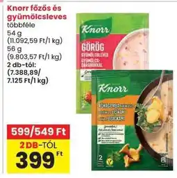 Spar Knorr főzős és gyümölcsleves ajánlat