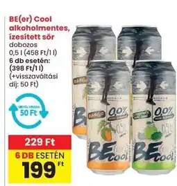 Spar BE(er) Cool alkoholmentes, ízesített sör ajánlat