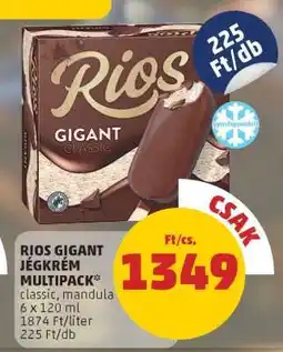PENNY RIOS GIGANT JÉGKRÉM MULTIPACK ajánlat