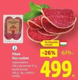 Lidl Pikok Dán szalámi ajánlat