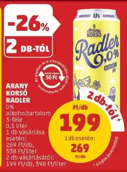 PENNY ARANY KORSÓ RADLER ajánlat