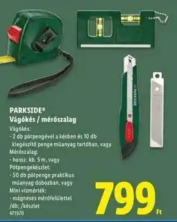 Lidl PARKSIDE Vágókés / mérőszalag ajánlat